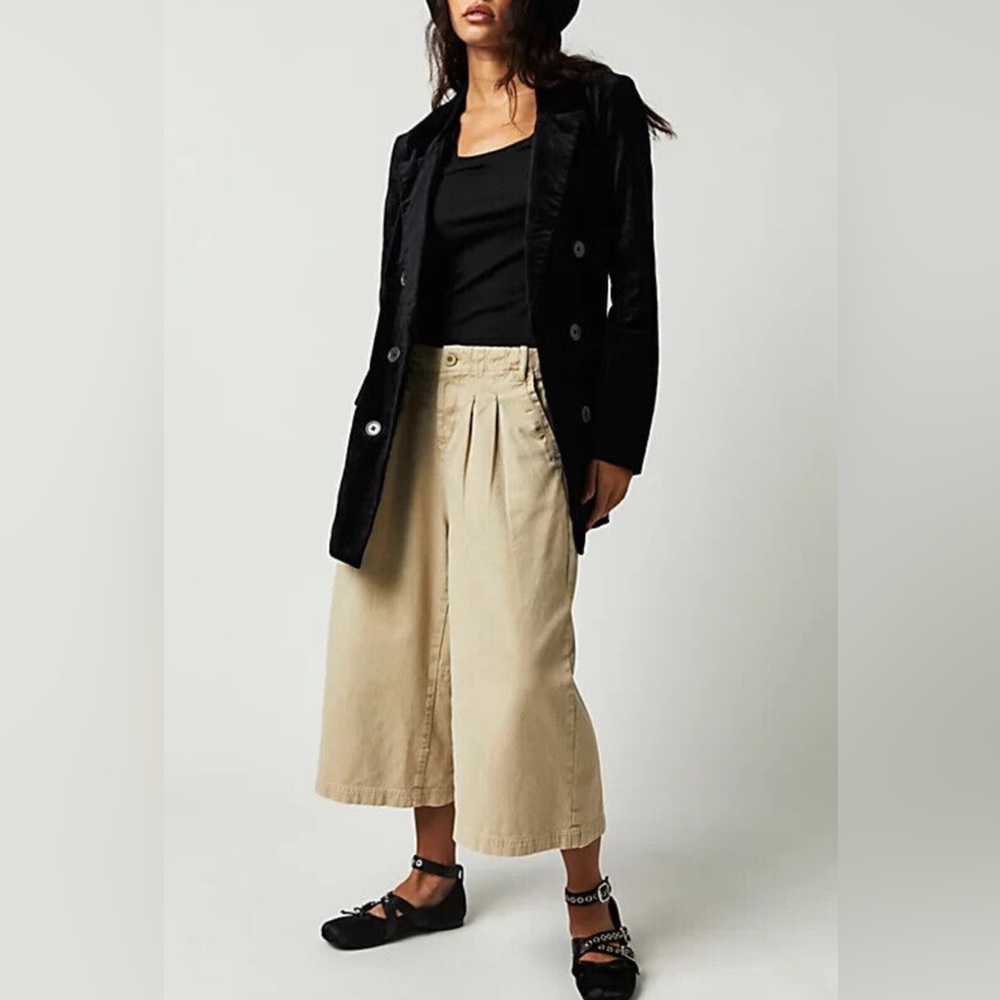 NWOT Free People Hard Rain Gaucho Pants